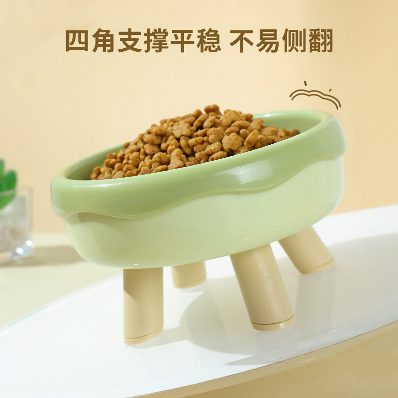 アマゾンの猫の食糧の碗の猫の茶碗の犬の碗の猫の食器の高い顔の値のドーナツの水の碗はペットの碗をひっくり返すことを防ぎます。|undefined