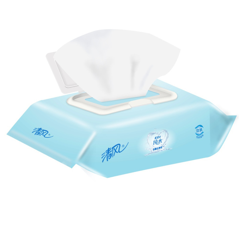 Qingfeng Wet Wipes Baby Mouth and Hand Wipes Large Size Thickened 80 Pieces Baby Wet Wipes Pure Water Healthy Skin Friendly Free Shipping