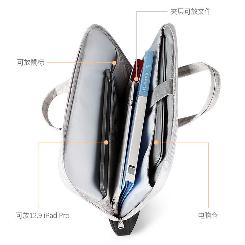 Wholesale portable laptop bag 13.3 inch 15.4 inch 15.6 inch fashionable notebook with printed logo