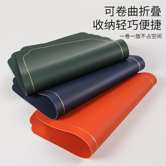 European Style American Style Placemat Decorative Mat Leather Western Placemat Waterproof Oil-proof Plate Bowl Mat Coaster Table Mat Heat Insulation Mat