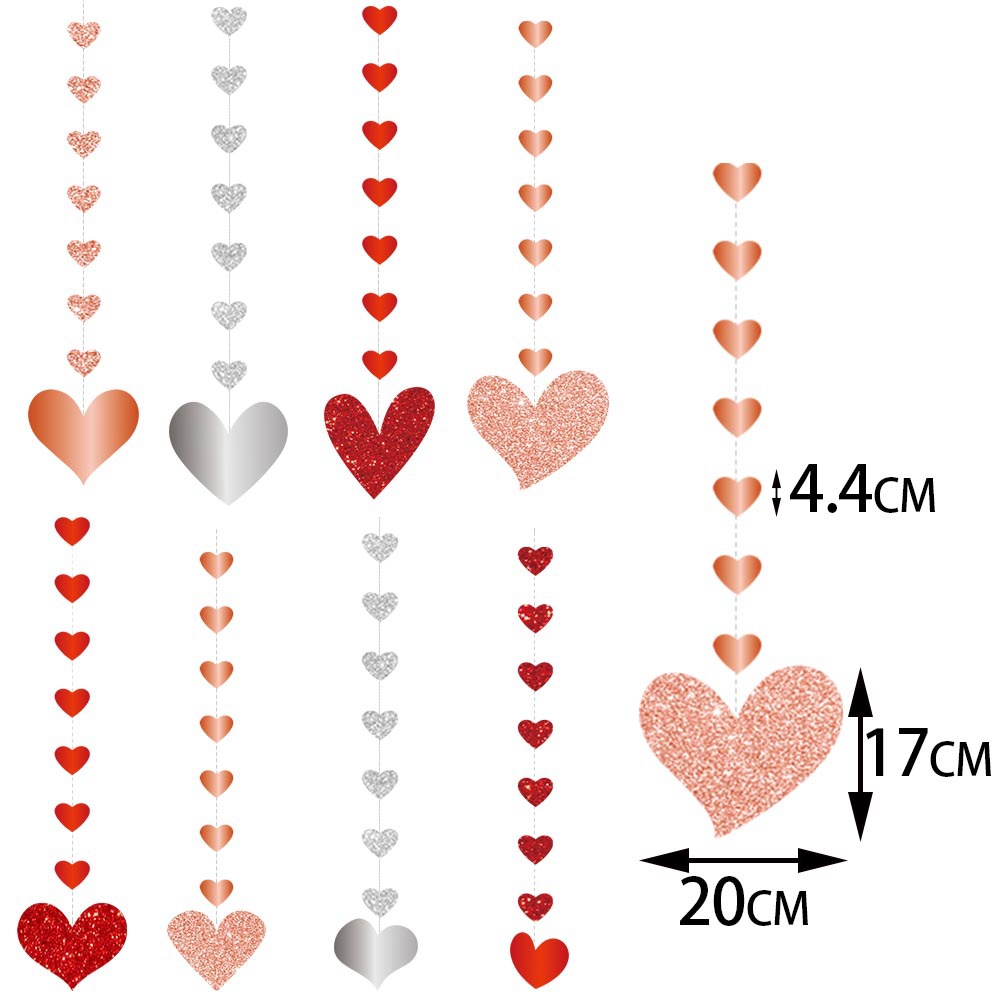 Nuevos productos transfronterizos Decoración del día de San Valentín Colgante de línea de coche Decoración de fiesta del amor del día de San Valentín Colgante de boda Colgante