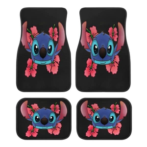 Hot-Selling Stitch Printed Car Floor Mats for Front and Rear Seats, Custom Design with Personalized Prints