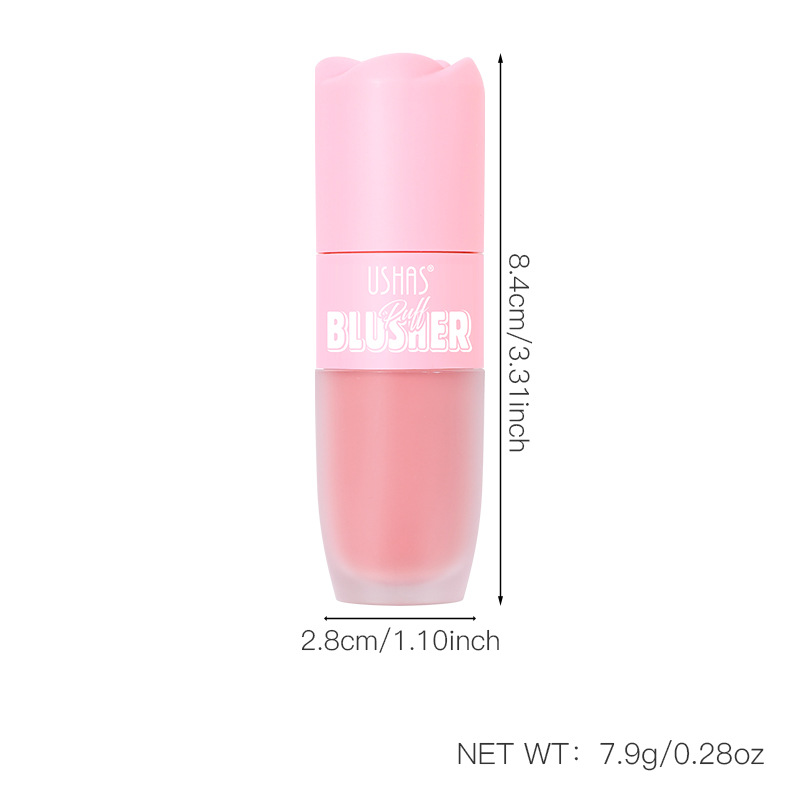 (Caja de presentación) USHAS venta caliente transfronteriza 6 colores cabeza de esponja rubor impermeable y duradero 24 piezas una caja UC141