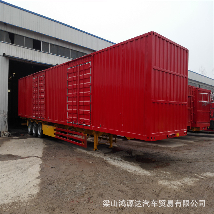 气囊桥厢式半挂车价格一览  厢式运输车细节图片