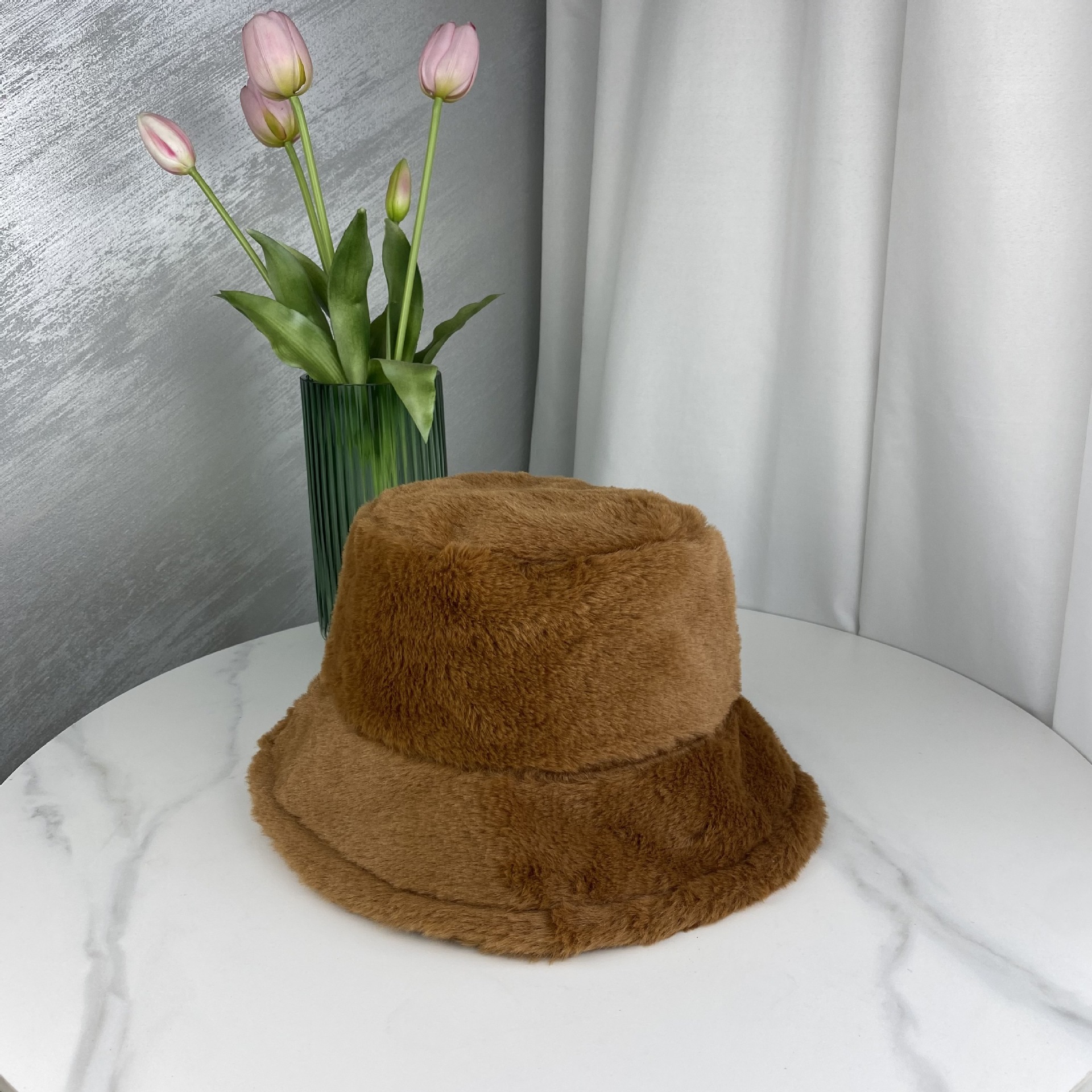 Women's Basic Solid Color Curved Eaves Bucket Hat display picture 4