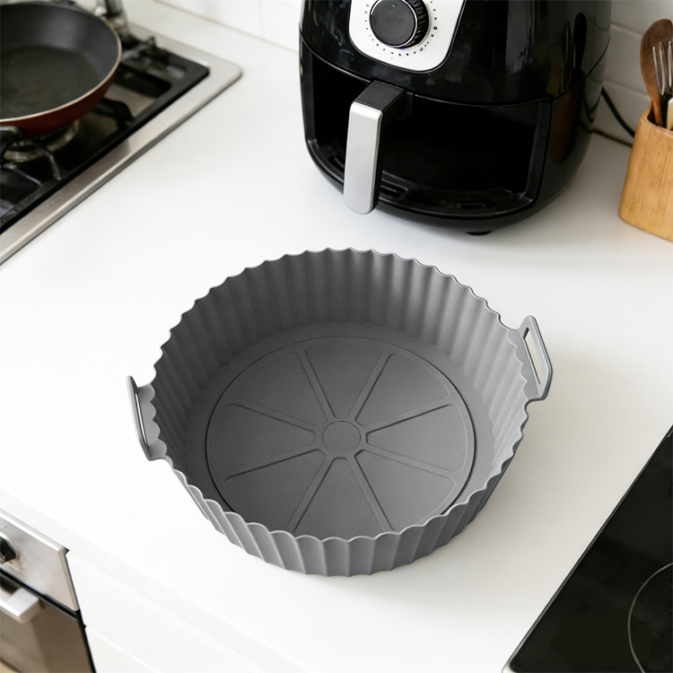 Amazon explosivo aire frito plato de horneado de silicio grado alimenticio resistente a altas temperaturas almohadilla de horneado de aire doméstico