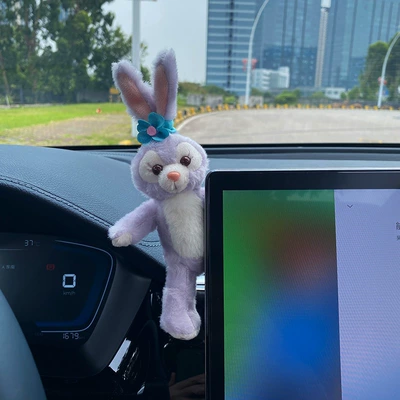 Screen-Mounted Cute Belle — Car ornaments - premium-version-high-quality-side-view-stellalou-display-figurine