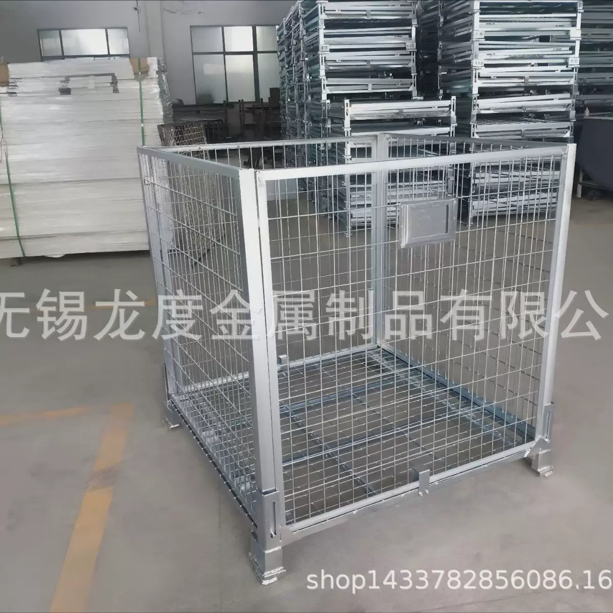 可堆叠瓶胚笼 冷镀锌防锈可折叠铁框仓储笼金属网框周转笼饮料笼