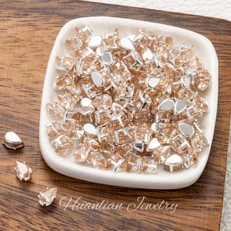 カラフルな水滴爪ドリル合成ジルコン爪ドリル DIY リボン素材ヘアピンジュエリーアクセサリー卸売|undefined