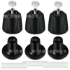 Matt black 3 handles + base