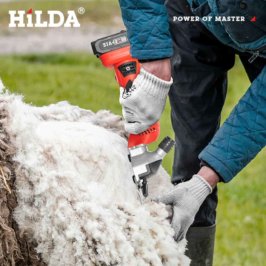 Hilda希尔达红色锂电羊毛剪锂跨境新款可调速充电式羊毛电动推子