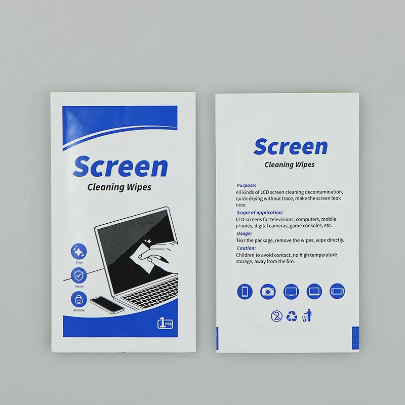 中性平板清洁包大尺寸手机电脑屏幕清洁消毒酒精包跨境数码湿巾纸