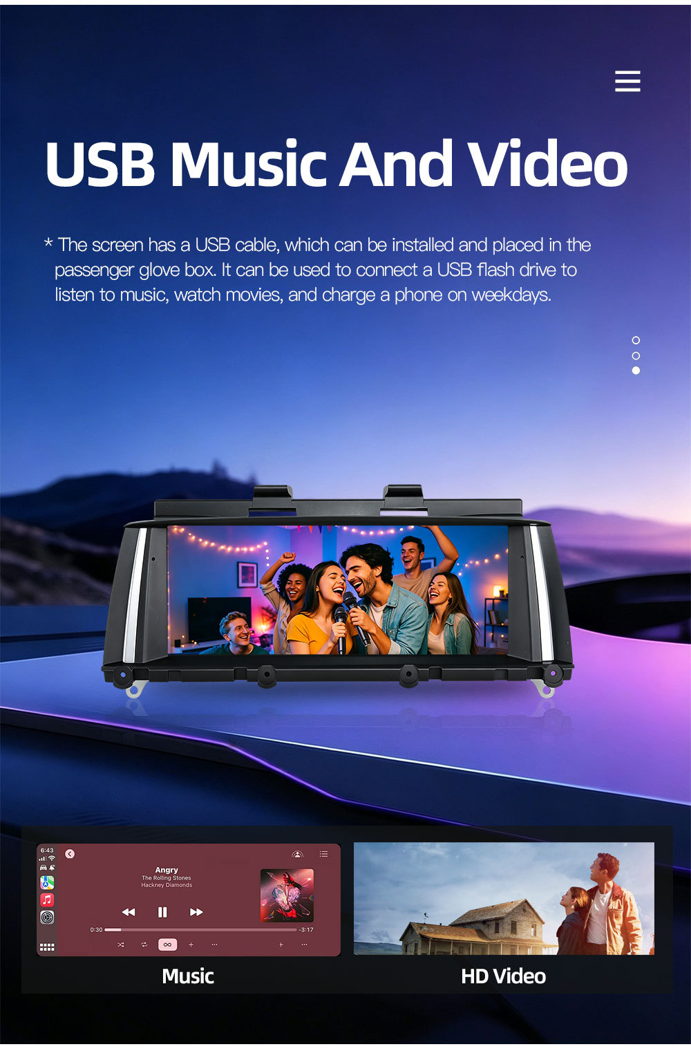 8.8inch Suitable for Bmw X3 F25 X4 F26 Car Central Control Large Screen Navigation Carplay Player
