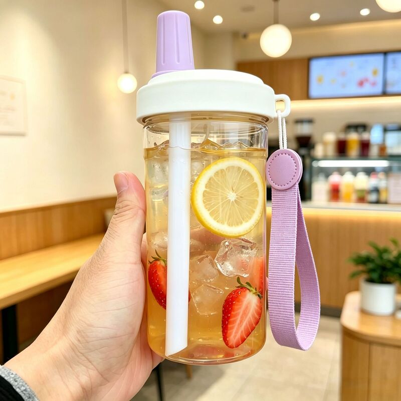 Summer transparent high-appearance car scale cup, leak-proof, simple design plastic cup, popular online water cup for men and women Summer transparent high-appearance car scale cup, leak-proof, simple design plastic cup, popular online water cup for men and women
