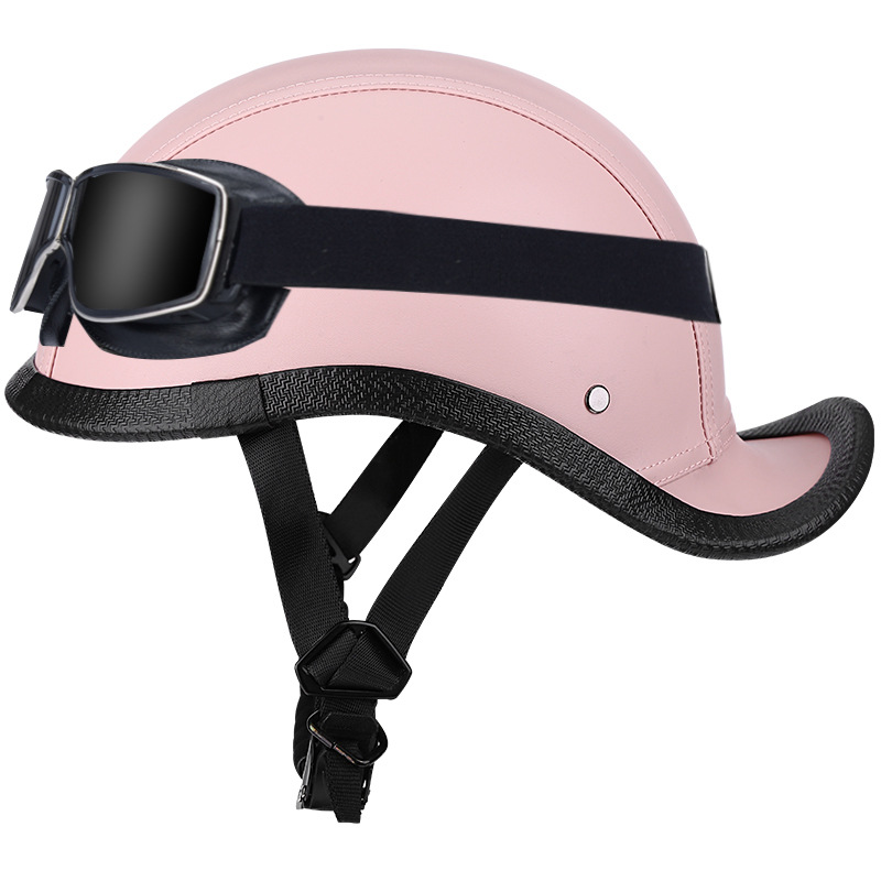 핑크 일반 가죽 + 사각 복고풍 거울-꼬리 꼬리