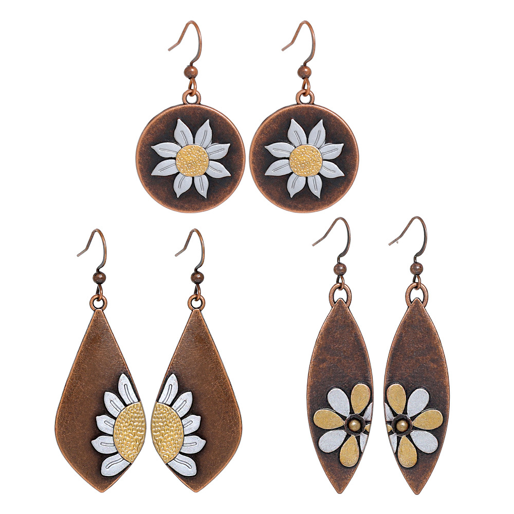 Retro earrings solar-powered, accessory, Amazon, boho style