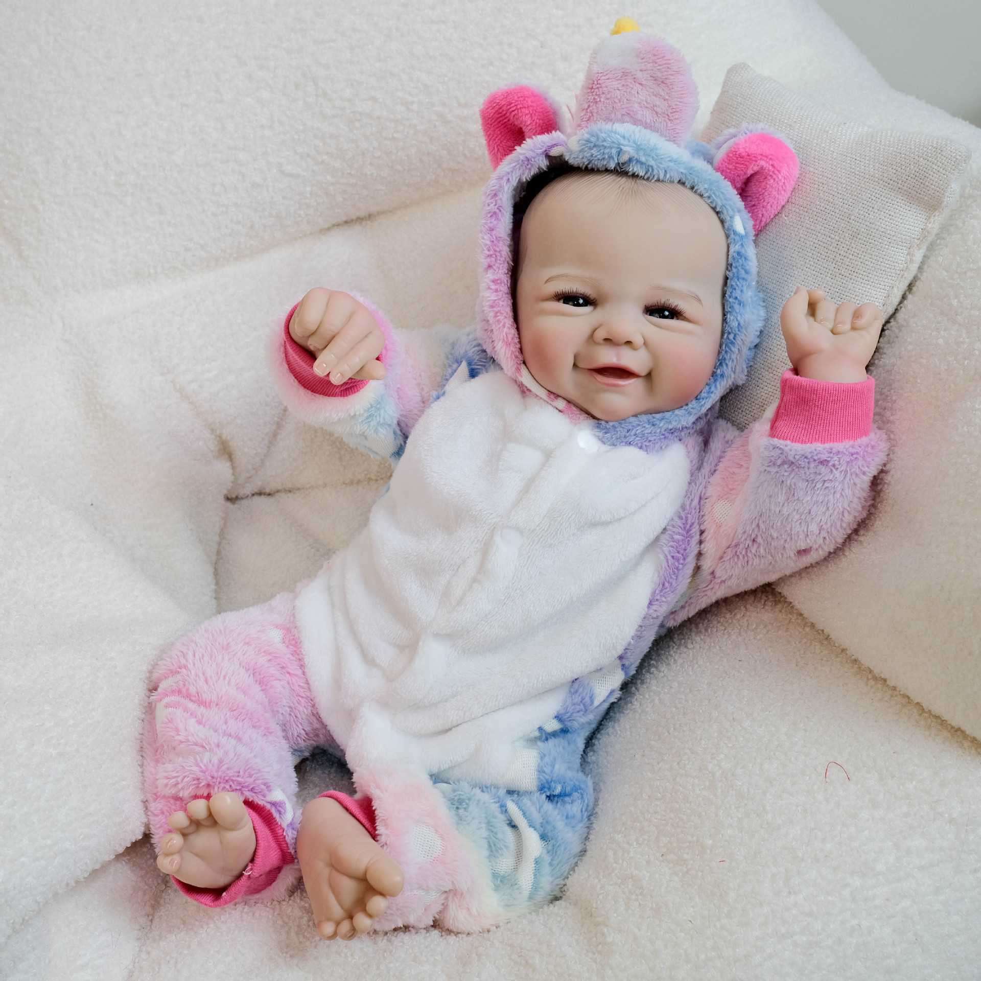 NPK 19 pulgadas unicornio mono muñeca vivienne para niños regalos de Navidad
