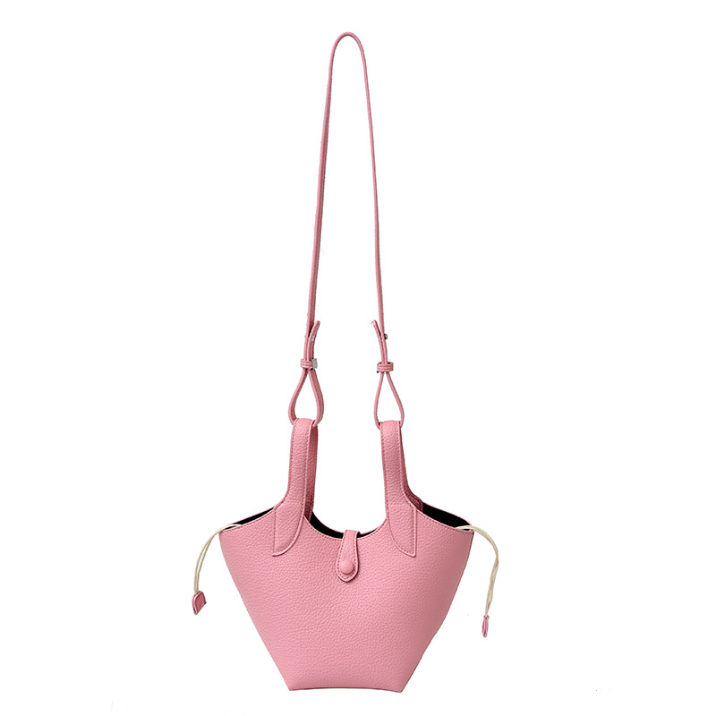 Bolsa de axila de textura de nicho Bolsa de mujer 2025 primavera nuevo bolso de cubo bolso de canasta de mensajero de un solo hombro simple