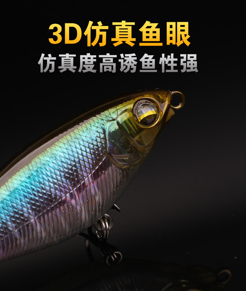 2 PCS Whopper Plopper Fishing Lures Hard Minnow Baits Bass Trout Fresh Water Fishing Lure