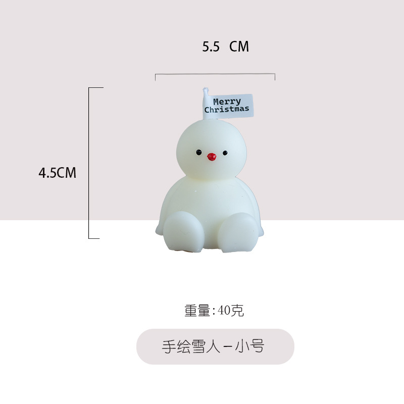 Pintado a mano muñeco de nieve pequeño tamaño