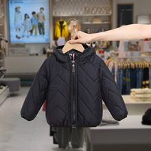 儿童轻薄棉服男女童保暖连帽韩版中大童外套一件代发外贸款