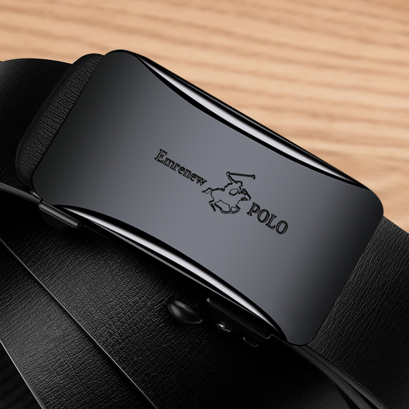 Ample Paul Belt Men's Automatic Buckle Trendy Youth Belt Trousers Leather Cowhide Middle-aged Korean-style Business 3