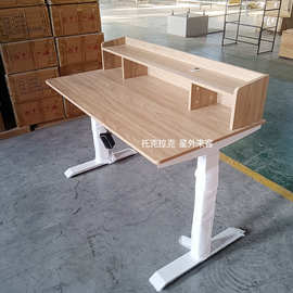 跨境外贸亚马逊电动升降电脑桌简约学习书桌书房办公桌家用写字