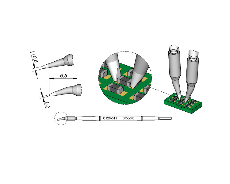 西班牙 JBC C120011 芯片烙铁头0,6 C120-011