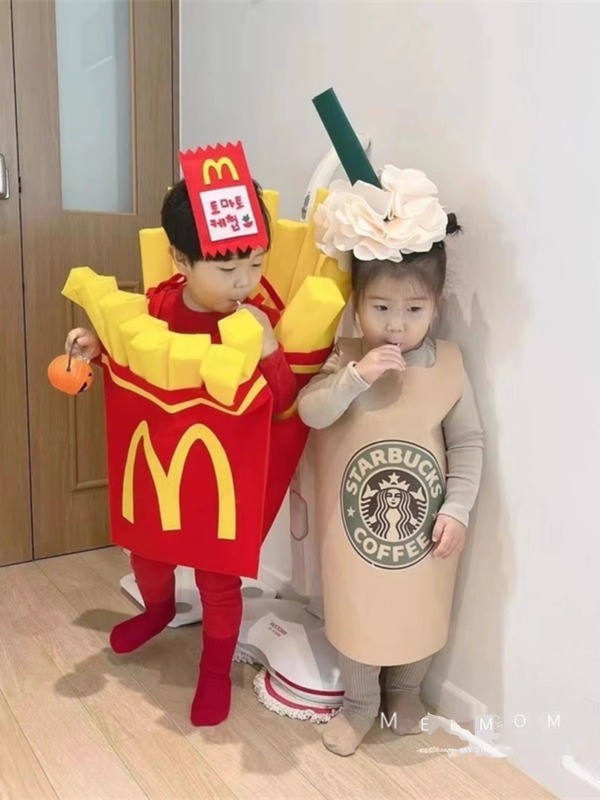 韓国insハロウィーン子供服幼稚園衣装舞踏会ショー衣装男女の子ポテト服|undefined