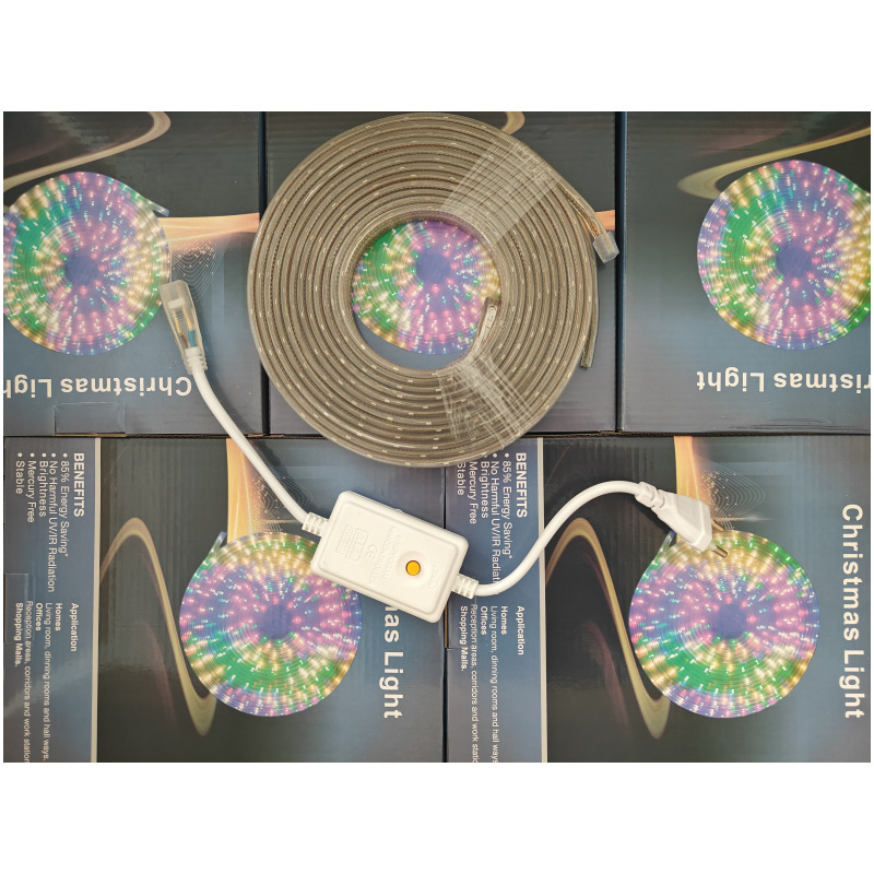 LED high-voltage encapsulated waterproof 220V 2835-48 beads six-color dynamic box set outdoor indoor home atmosphere light