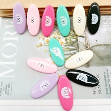 4cm椭圆形可爱狗diy手工材料发夹发卡配件韩版色系自粘发夹套装in