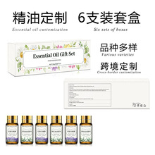 跨境专供精油纯单方热销款套盒6支装 植物身体沐浴按摩扩香薰精油