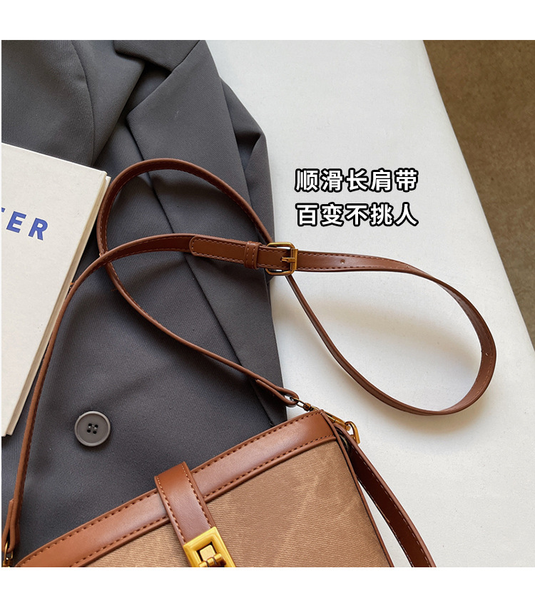 2024 New Korean-style trendy single-shoulder bag, niche design, underarm bag, fashionable and casual bucket bag, crossbody women's bag Specification drawing