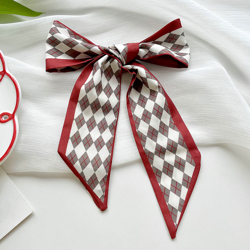 Rhombus Plaid Borde Rojo