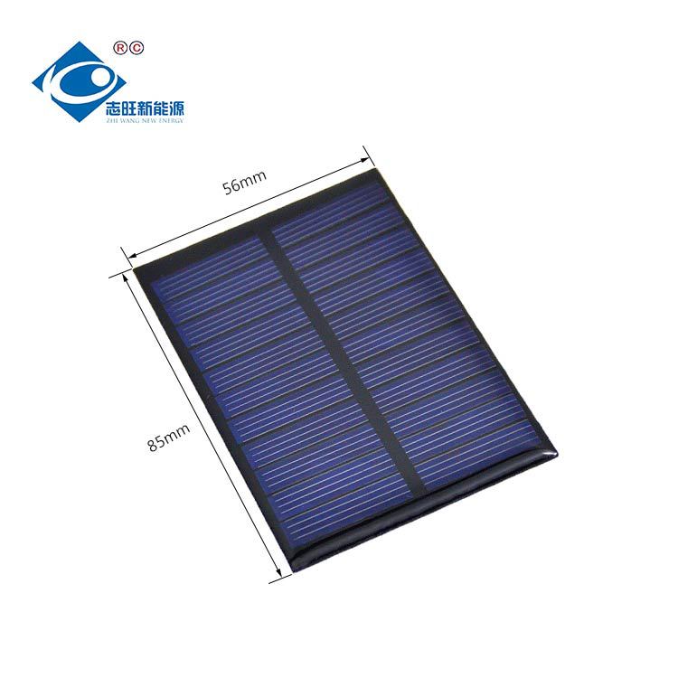 志旺新能源85*56多晶硅环氧胶太阳能板5.5V光伏小板0.62W高效转换