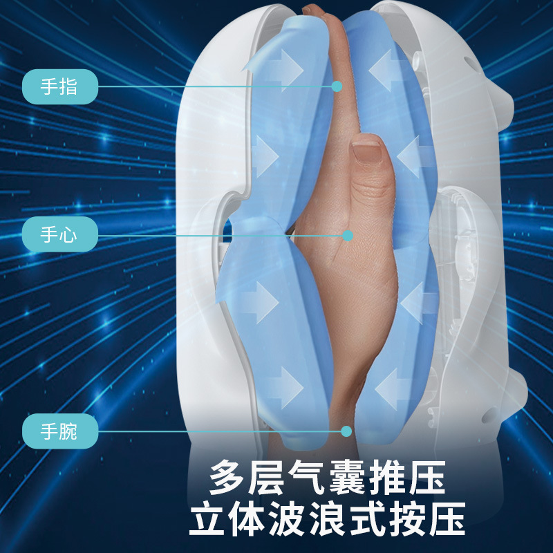 スマート電気加熱ハンドマッサージ器 3段階気圧指掌手首温度温湿布マッサージ器 332卸売|undefined