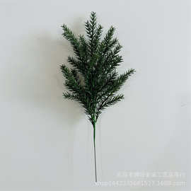 仿真植物圣诞松针枝成品 圣诞节圣诞树酒店橱窗摆设装饰PE松针叶