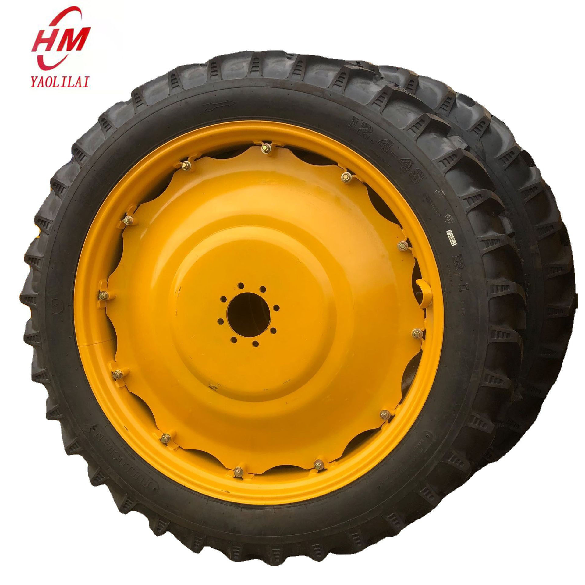 农机具轮胎12.4-48配套W10*48钢圈 厂家批发中耕机轮胎拖拉机轮胎