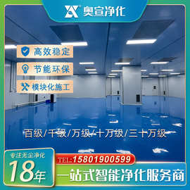 无尘车间洁净室装修 经济型净化车间安装 实验室装修新风系统报价