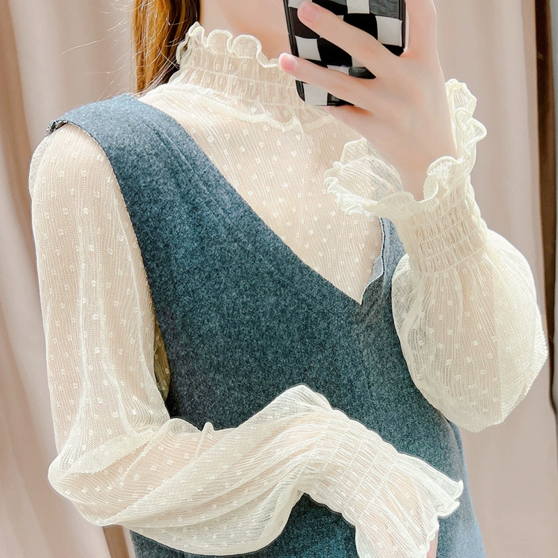 Кружевная нижняя рубашка с половинным вырезом