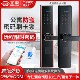 家用指纹锁公寓蓝牙远程密码锁酒店门锁民宿出租房 APP智能电子锁