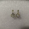Flashlight, earrings, 8mm, cat's eye