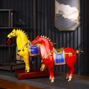 Ceramic Liquor Bottle Horse Ornaments Bottle Decorations Ornaments Wine Altar 5 Jin Enamel Horse to Success Wine Entrance