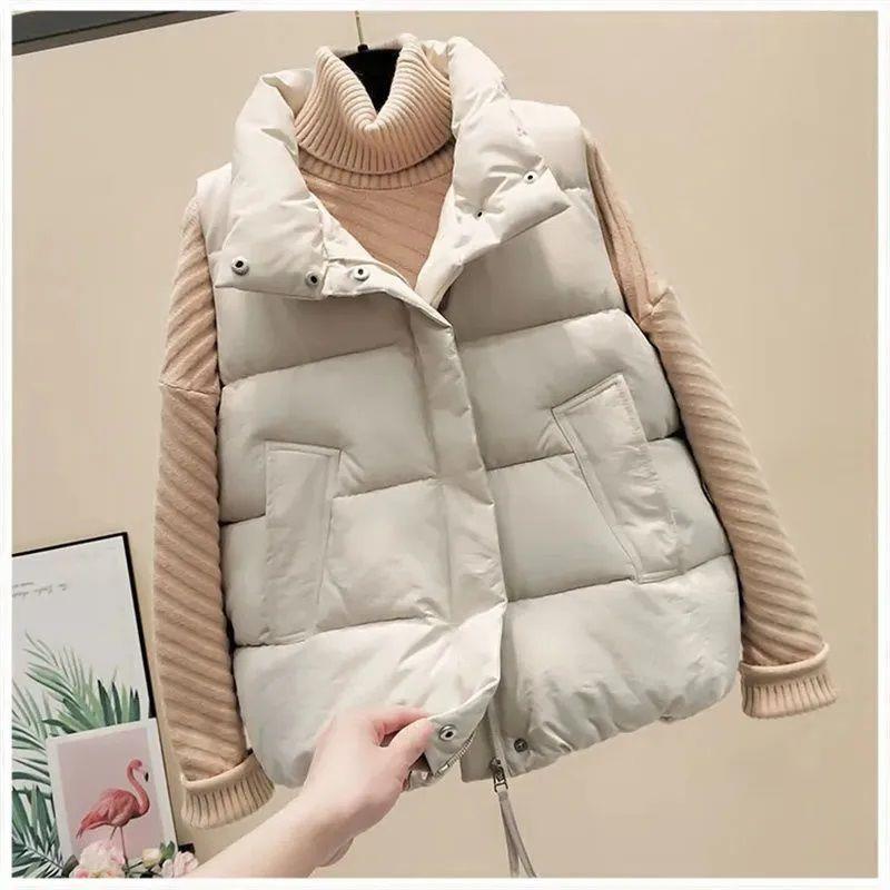 Chaleco de plumón para mujer, talla grande, corte holgado, ropa exterior, nuevo estilo otoño-invierno 2025, chaqueta sin mangas. image 3