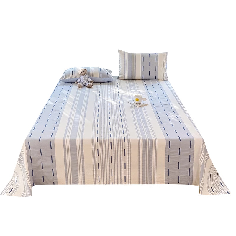 Sábanas de algodón lavado de algodón puro de verano, una sola pieza, un dormitorio de grado materno e infantil, una sola funda de almohada de edredón de algodón de dos piezas de tres piezas