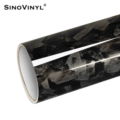 Car Color-Changing Film Rearview Mirror — Automotive Film - 15217-m-pet-large-texture-flower-carbon-silver