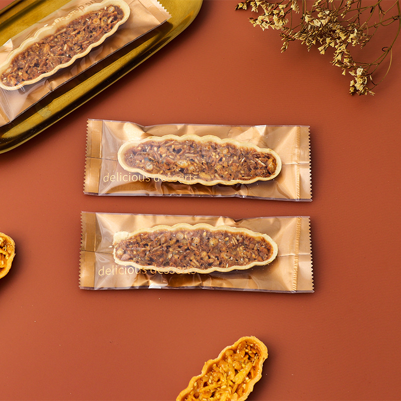 Clásico tipo barco de arroz glutinoso embalaje rectangular máquina de hornear bolsa de sellado en stock fábrica al por mayor bolsa de embalaje de piruletas