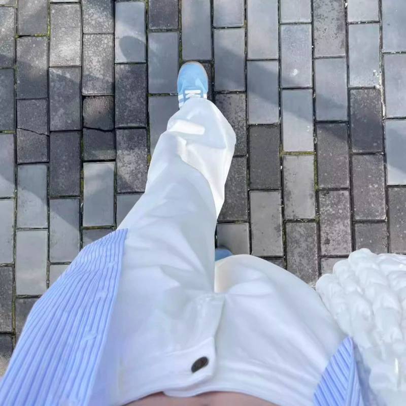 Blue spring shirt, design jacket, french style, trend of season, oversize