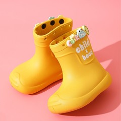 夏の子供用レインブーツ、女の子用防水、男の子用ハイチューブ滑り止め幼稚園生ベビー漫画ウォーターシューズ