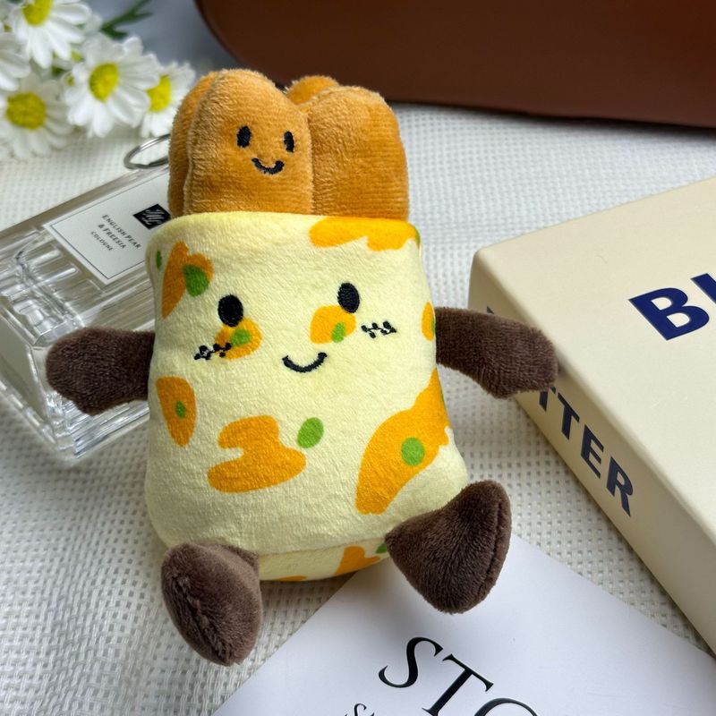インターネット有名人のグルメパンケーキフルーツ肉まんフライドポテトぬいぐるみペンダントキーホルダー漫画人形人形|undefined